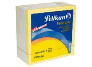 NOTA ADHESIVA PELIKAN MEDIANO 654 CUBO 4 COLORES