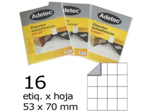 ETIQUETA LASER 53X 70-4C 25HJ 400 ETIQ ADETEC