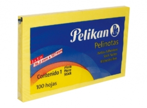 NOTA ADHESIVA PELIKAN GRANDE AMARILLO 76 X 127 MM