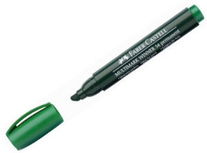 MARCADOR PERMAN.FABER 54 PTA.BIS.VERDE