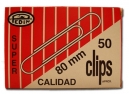 CLIPS N°80 MM PEDIN PUNTA REDONDA LISO X 50 UD