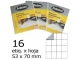 ETIQUETA INK-JET 53X 70-4C 25HJ 400 ETIQ ADETEC
