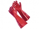 GUANTE ANTIACIDOS PVC ROJO 18 PULGADAS