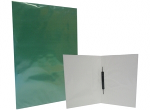 ARCHIVADOR RAPIDO PLASTIFICADO  VERDE OSCURO GEOPEN REVERSO BLANCO 