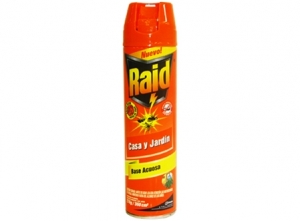 INSECTICIDA AEROSOL RAID CASA Y JARDIN 360 ML