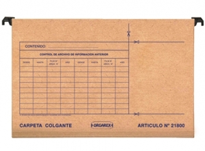 CARPETA COLGANTE PLASTICA ORGAREX 21800