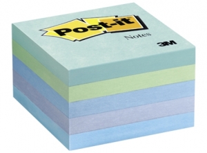 NOTA POST-IT 654-5AQ 3M MEDIANO CUBO AQUA X 5 UND.