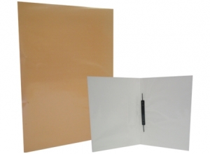 ARCHIVADOR RAPIDO PLASTIFICADA. BEIGE GEOPEN REVERSO BLANCO 