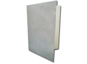 CARPETA PLASTIFICADA GRIS GEOPEN REVERSO BLANCO