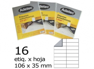 ETIQUETA LASER 106X 35-2C 25HJ 400 ETIQ ADETEC