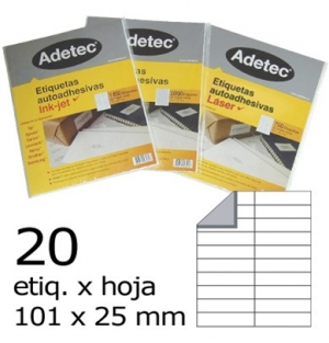 ETIQUETA LASER 101X 25-2C 50HJ 1000 ETIQ ADETEC