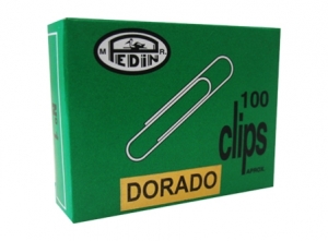 CLIPS N°1 PUNTA REDONDA DORADO PEDIN 100 UD