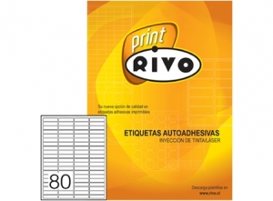 ETIQUETA LASER/INK 13X 45-4C 25HJ RIVO 80 ET.XHJ