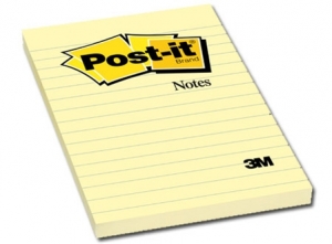 NOTA POST-IT 660 3M LINEADO AMARILLO 10 X 15.2 CM