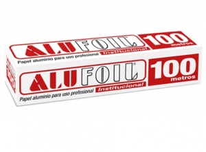 PAPEL ALUMINIO ALUSA FOIL INDUSTRIAL 30 X 100 MTS