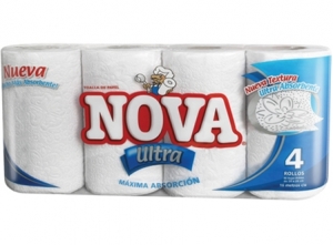 TOALLA PAPEL 4 ROLL. 16 MT. NOVA H/DOBLE