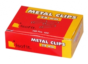 CLIPS ISOFIT METAL 28 MM PTA.REDONDA 100 UDS