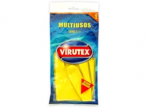 GUANTE LATEX VIRUTEX L AMARI. N°8.1/2 GAMUZADO