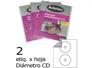 ETIQUETA LASER P/CD BLANCA 50HJ. ADETEC