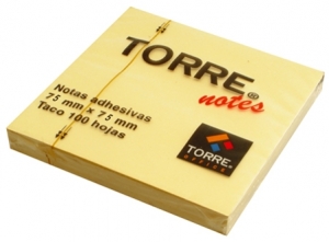 NOTA 654 TORRE MEDIANO AMARILLO 75X75 MM