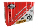 CLIPS N°80 PEDIN PUNTA REDONDA DORADO X 50 UD